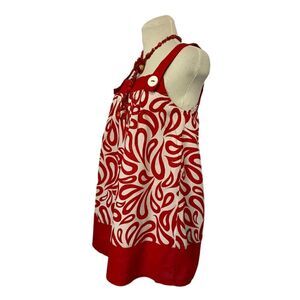 Nolita Baby doll Overall Style Summer Red White Sleeveless Top Size S